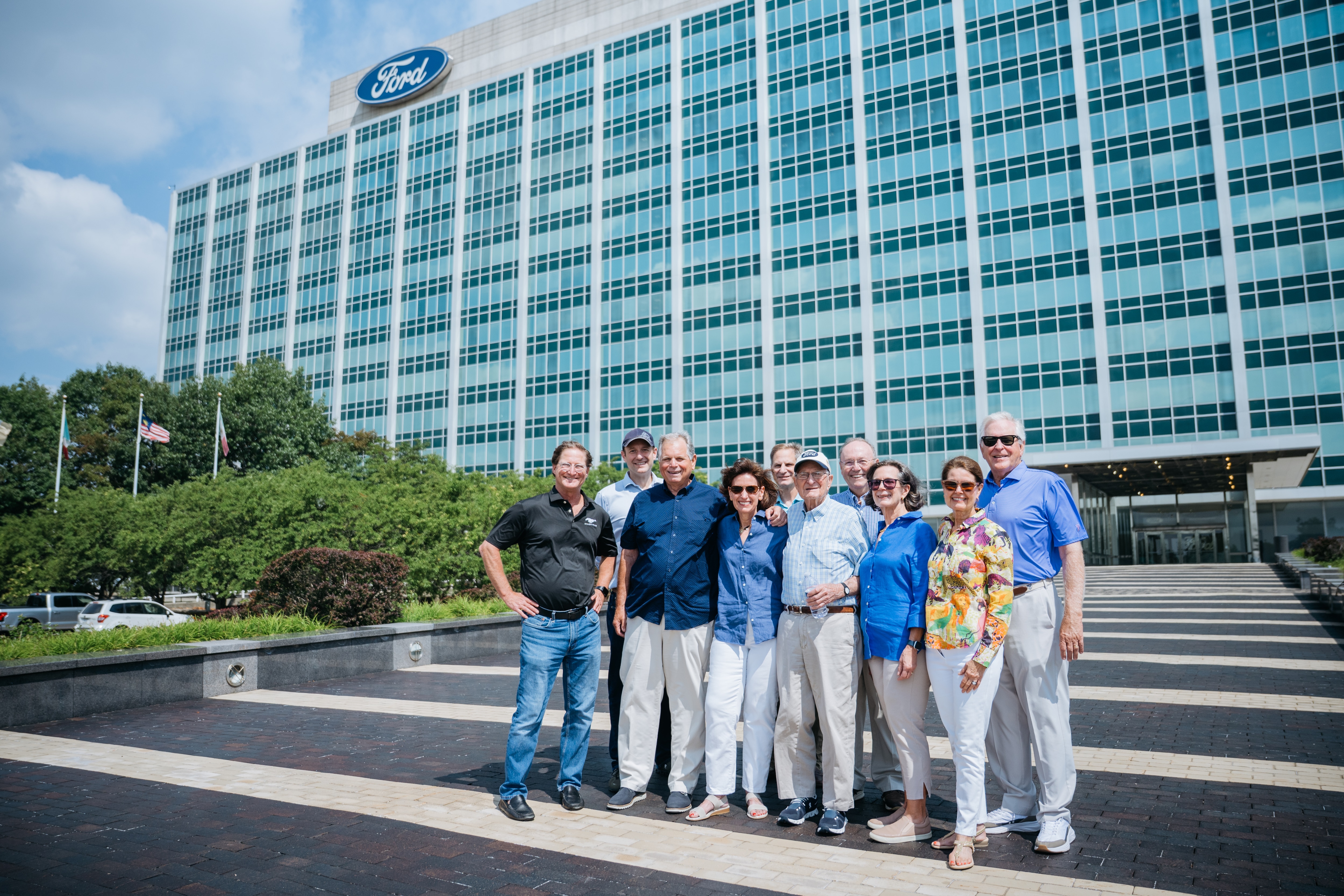 Bill McCubbin, a 102-year-old World War II veteran, marveled as he toured the Heritage Fleet of landmark Ford vehicles. 